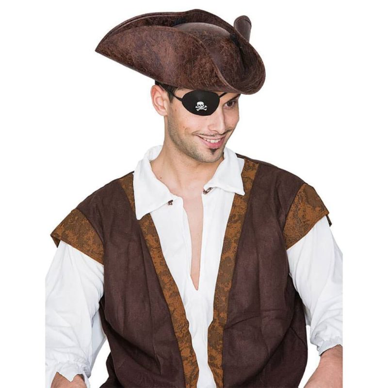 Sombrero Pirata Imitación Cuero