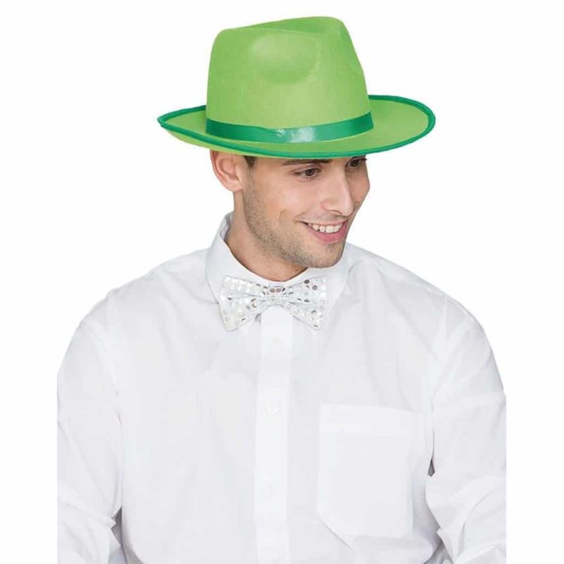 Sombrero Gangster Fieltro Verde