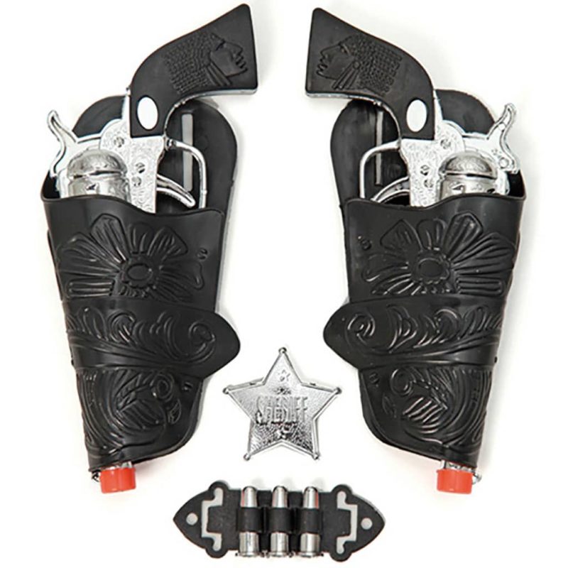 Pistolas Cowboy Plata (3 Unidades)
