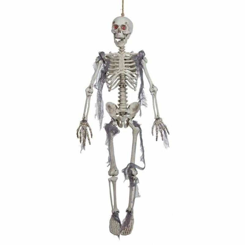 Esqueleto colgado con luz 91x24x11 cm.