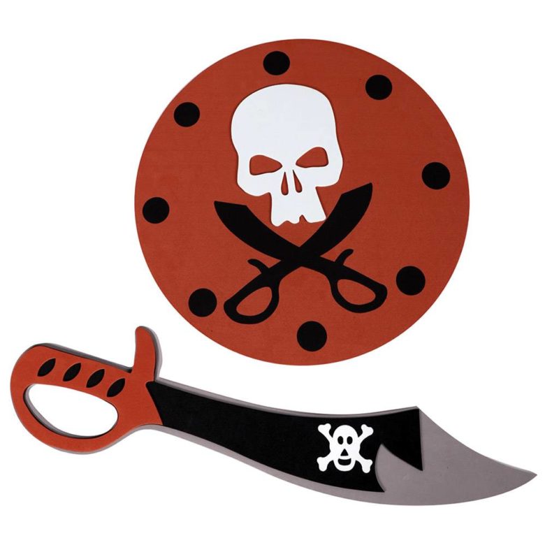 Espada y escudo pirata eva