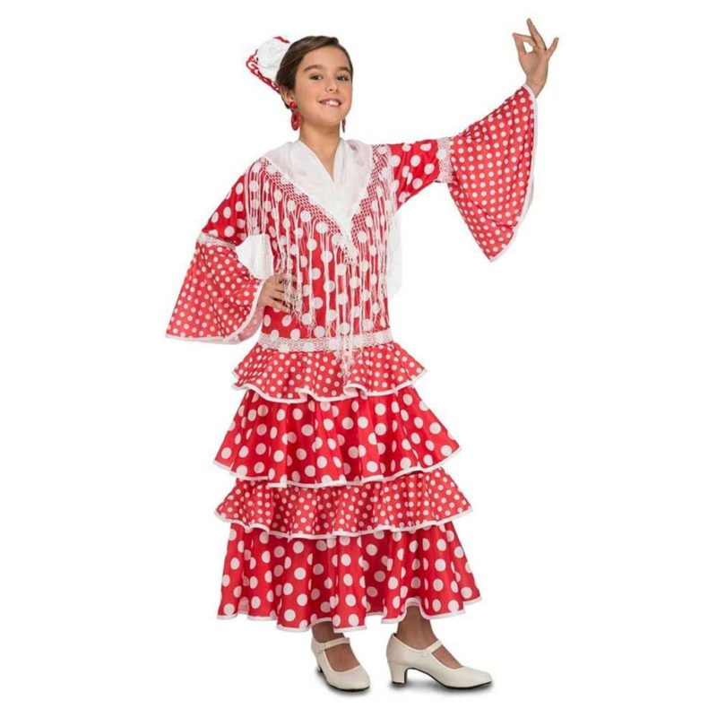 Disfraz de Flamenca Sevilla Rojo Infantil