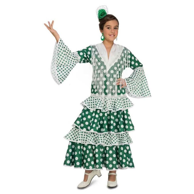 Disfraz de Flamenca Feria Verde Infantil
