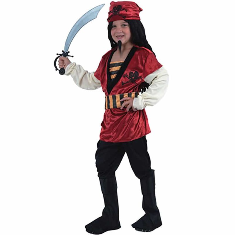 Disfraz de Pirata Rojo Niño