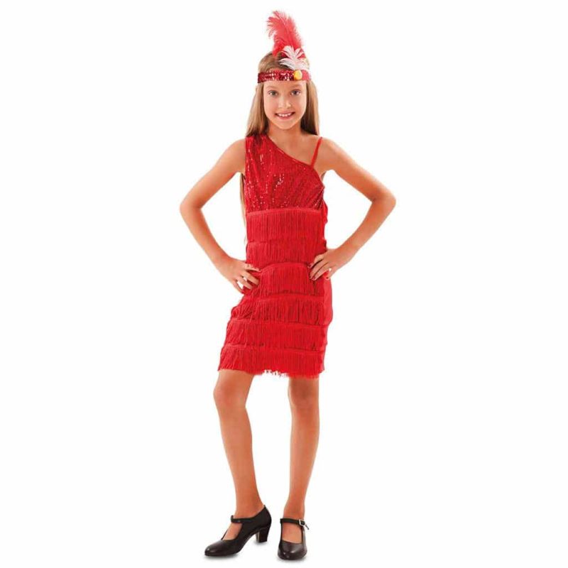 Disfraz de Charleston Rojo Infantil