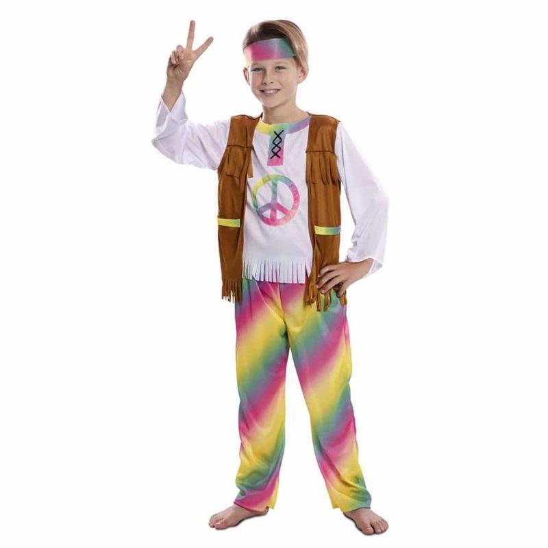 Disfraz de Hippie Arcoiris Niño