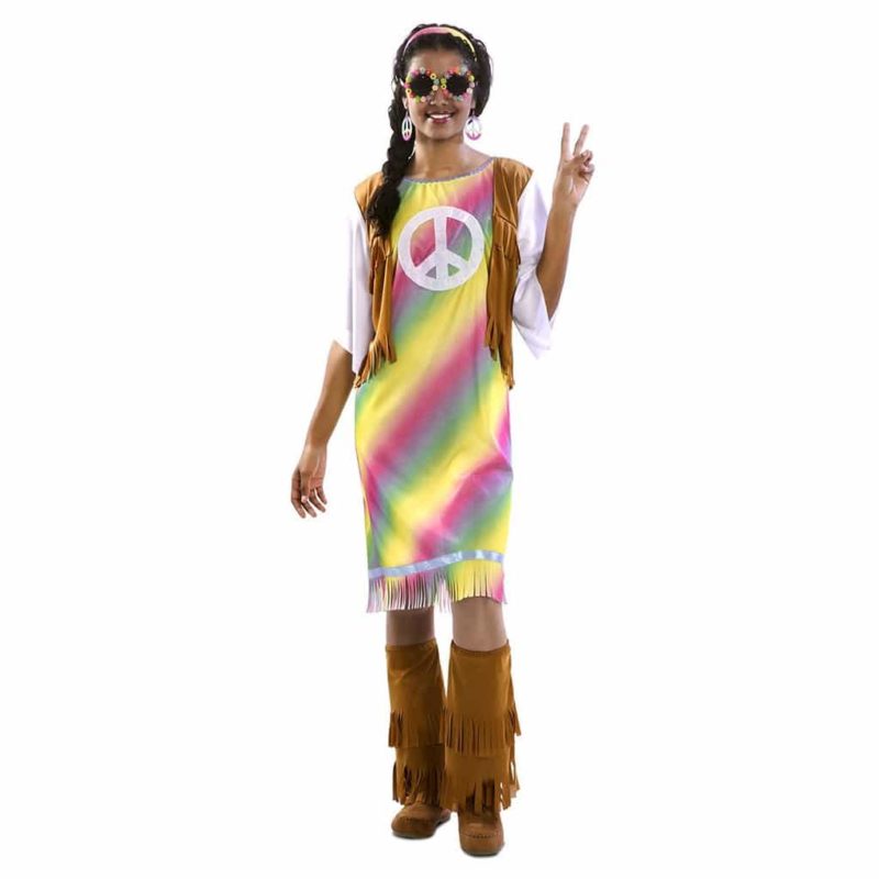 Disfraz de Hippie Arcoiris Mujer