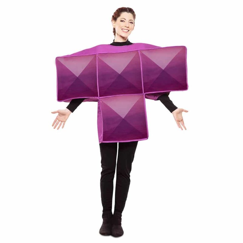 Disfraz de Tetris Púrpura Adulto