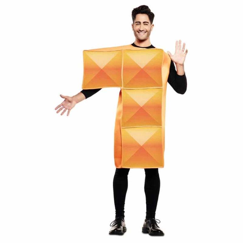 Disfraz de Tetris Naranja Adulto