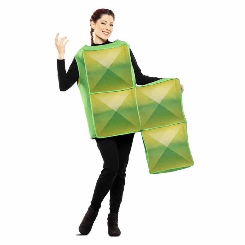 Disfraz de Tetris Verde Adulto