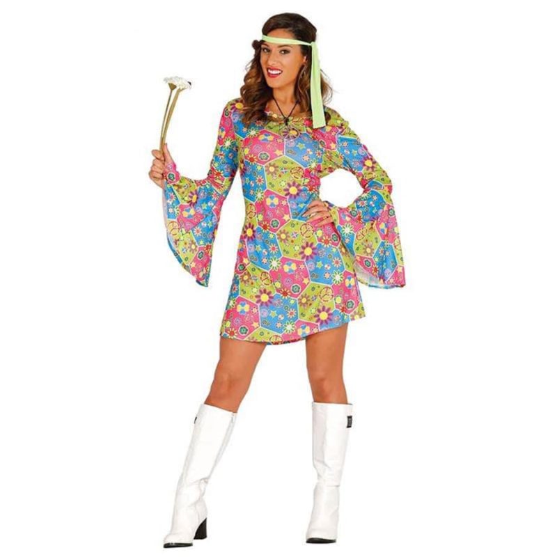 Disfraz de Hippie Power Flower para Mujer Talla M/L