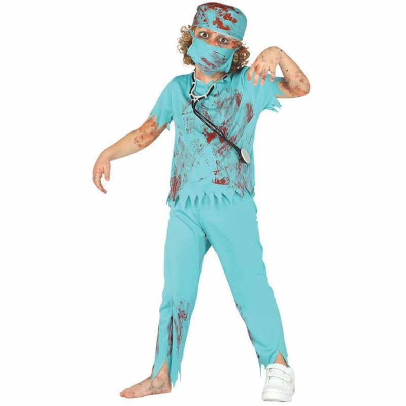 Disfraz de cirujano zombie para niño
