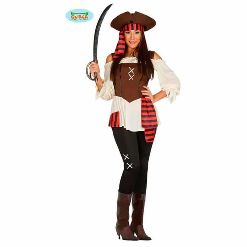 Disfraz de Pirata de los 7 Mares para Mujer Talla M/L