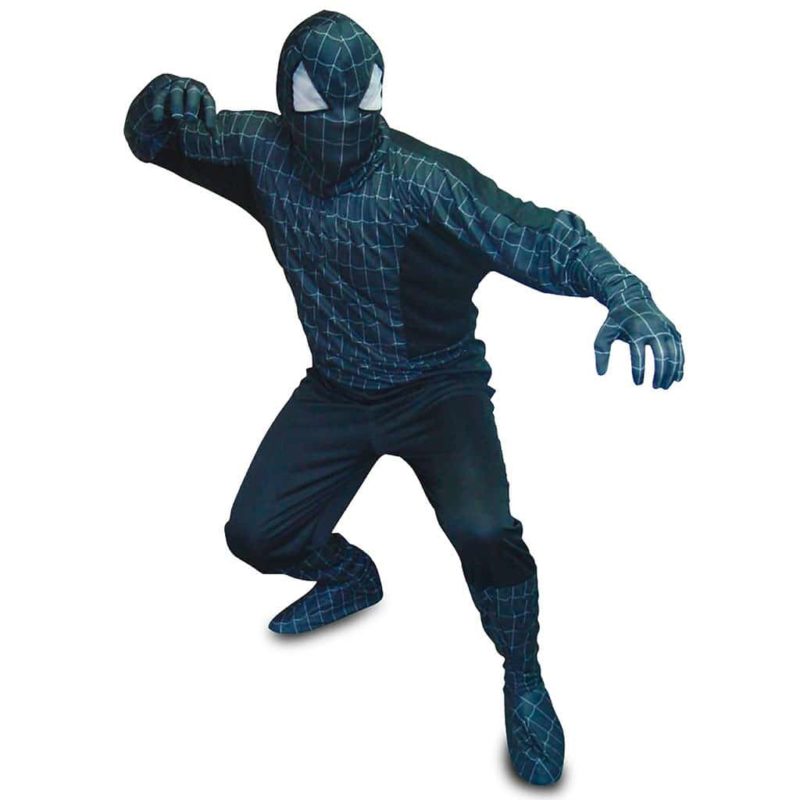 Disfraz de Spider Héroe Araña Negro. Talla única