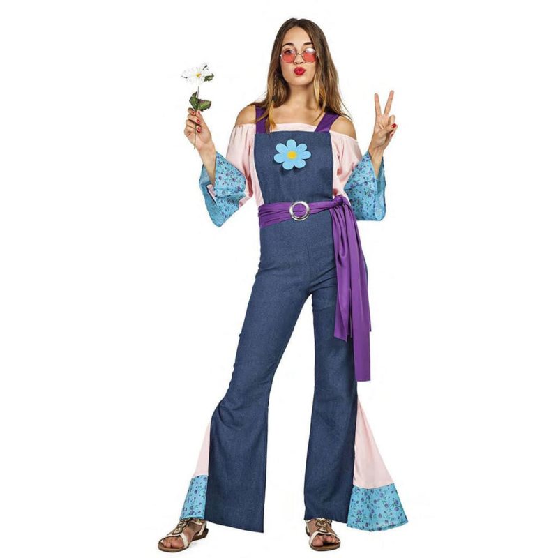 Disfraz de Hippie Flor Mujer