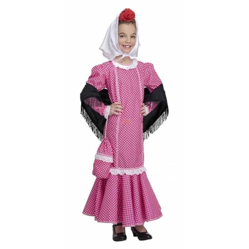 Disfraz de Madrileña Rosa Infantil