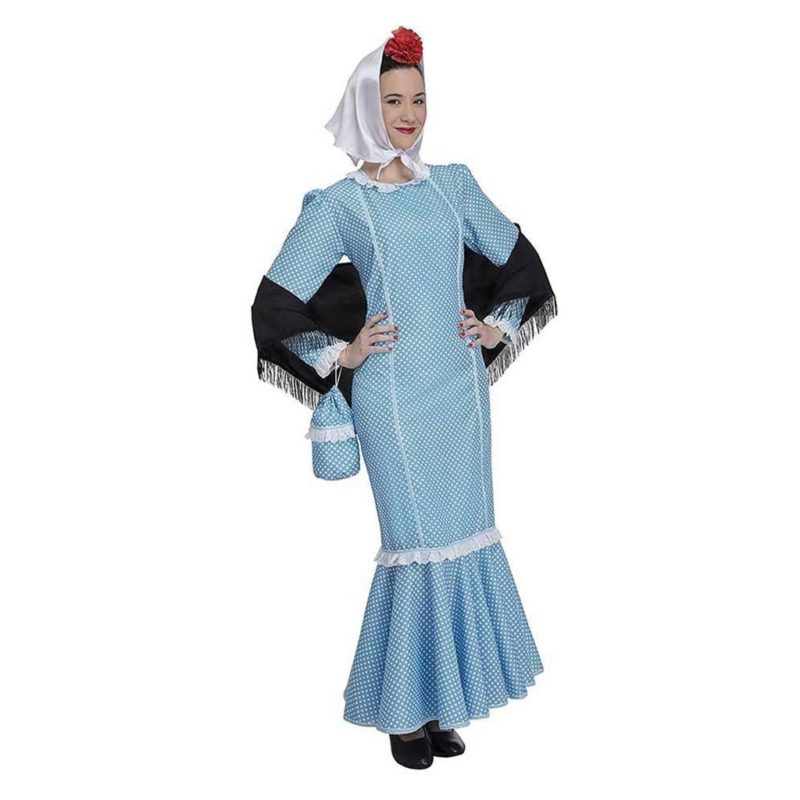 Disfraz de Madrileña Azul Adulto