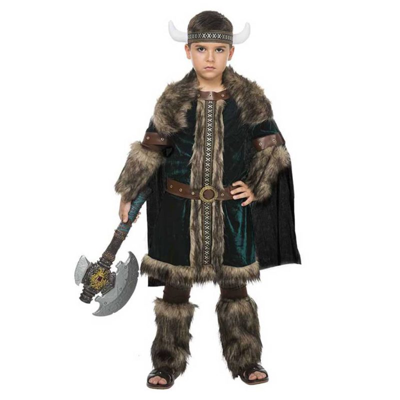Disfraz de Vikingo Verde Niño