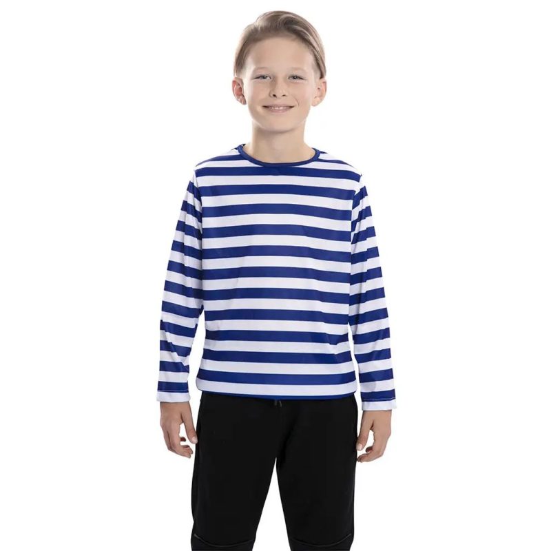 Disfraz de Camiseta Rayas Azules Infantil