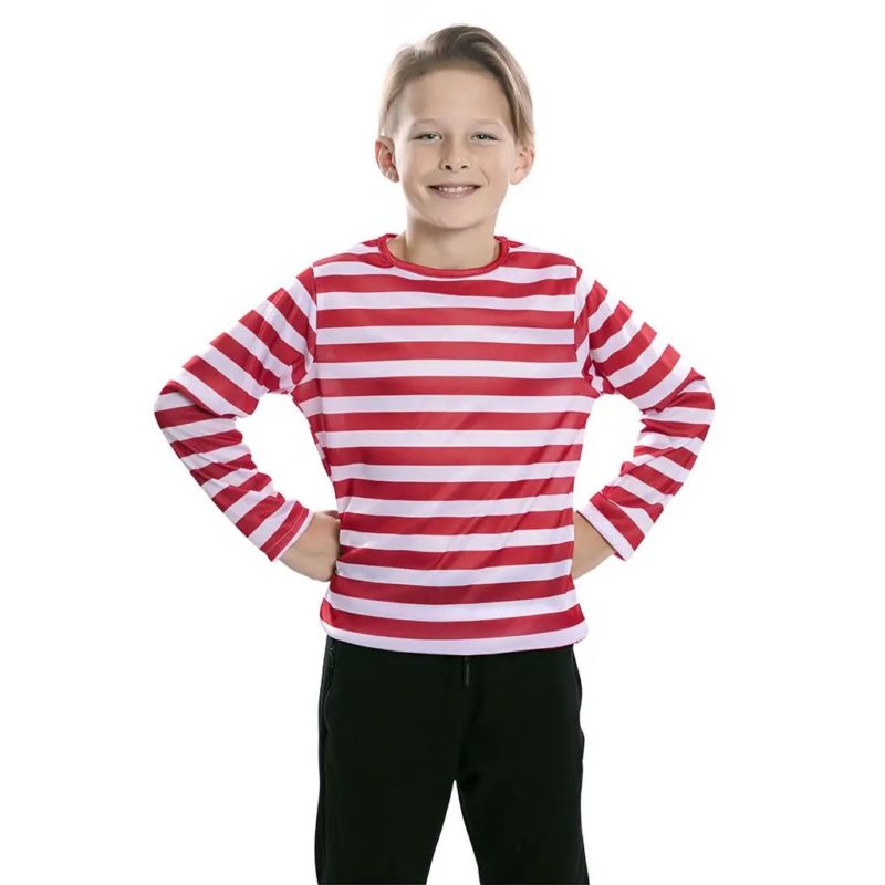 Disfraz de Camiseta Rayas Rojas Infantil