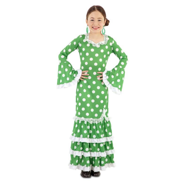 Disfraz de Flamenca Verde Infantil