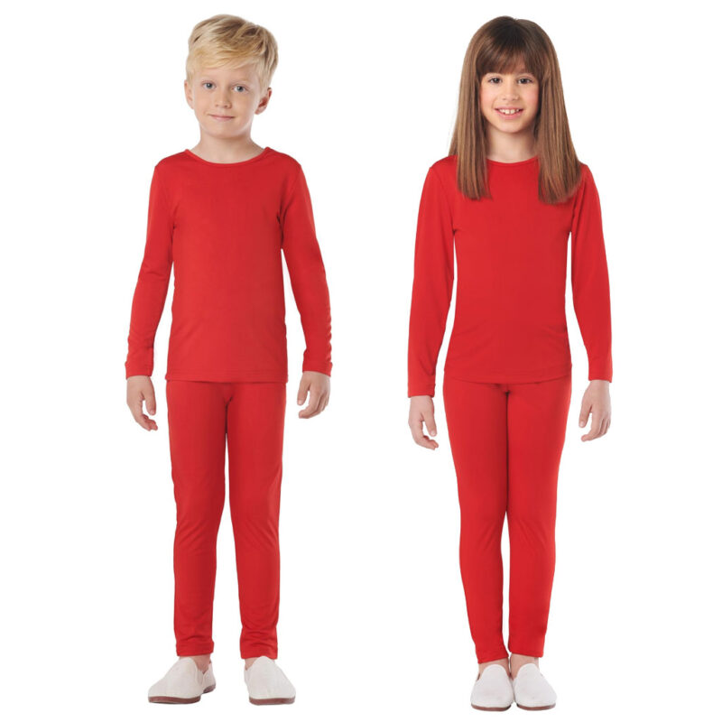 Disfraz de Maillot Rojo de Spandex 2 Piezas Infantil