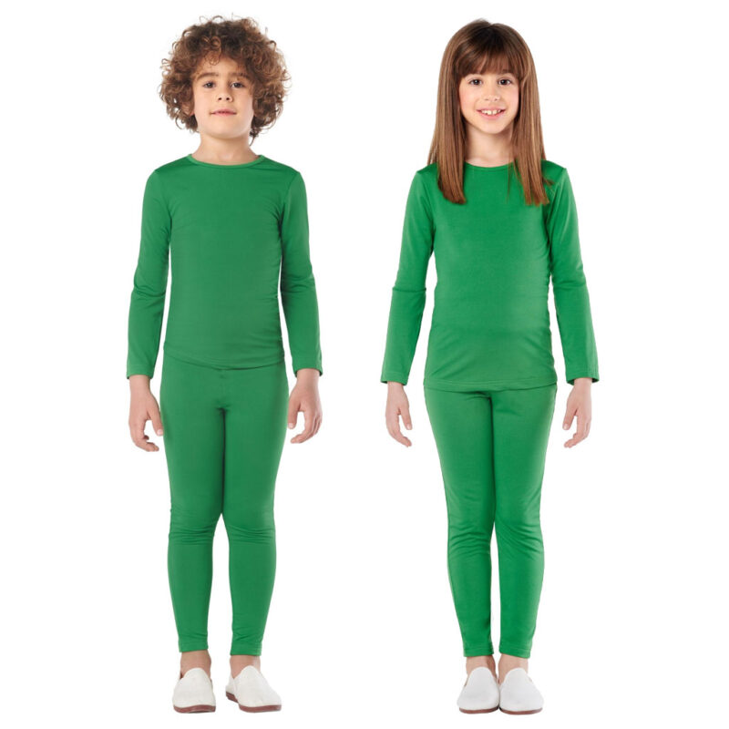 Disfraz de Maillot Verde de Spandex 2 Piezas Infantil