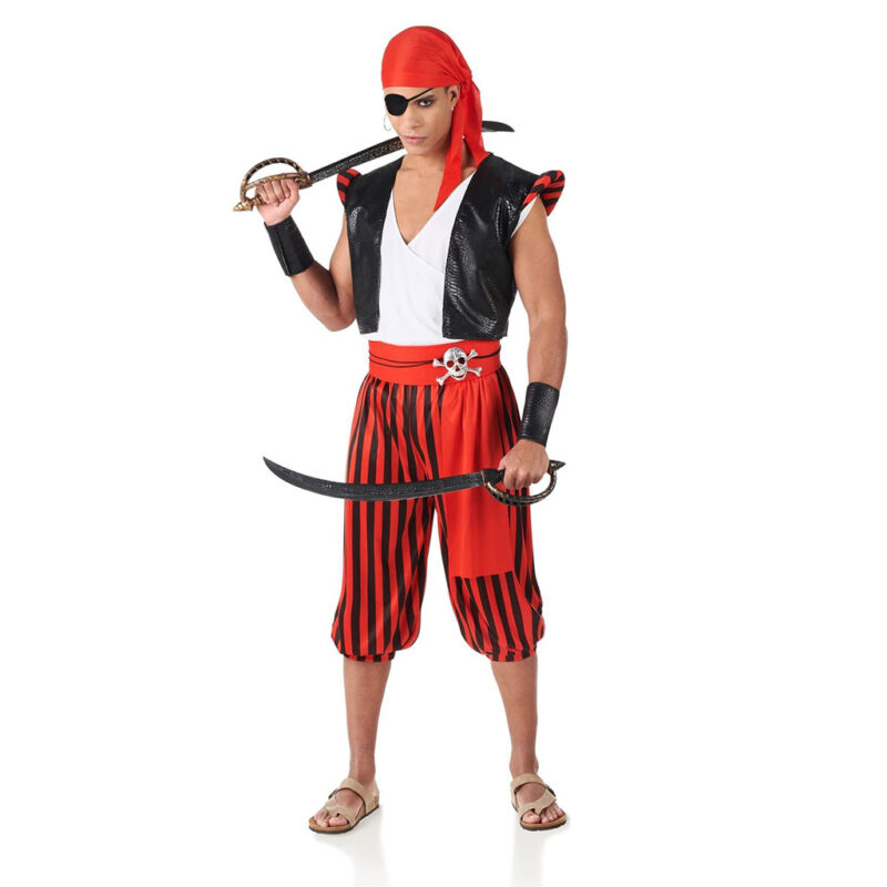 Disfraz de Pirata con Pantalon de Rayas Adulto