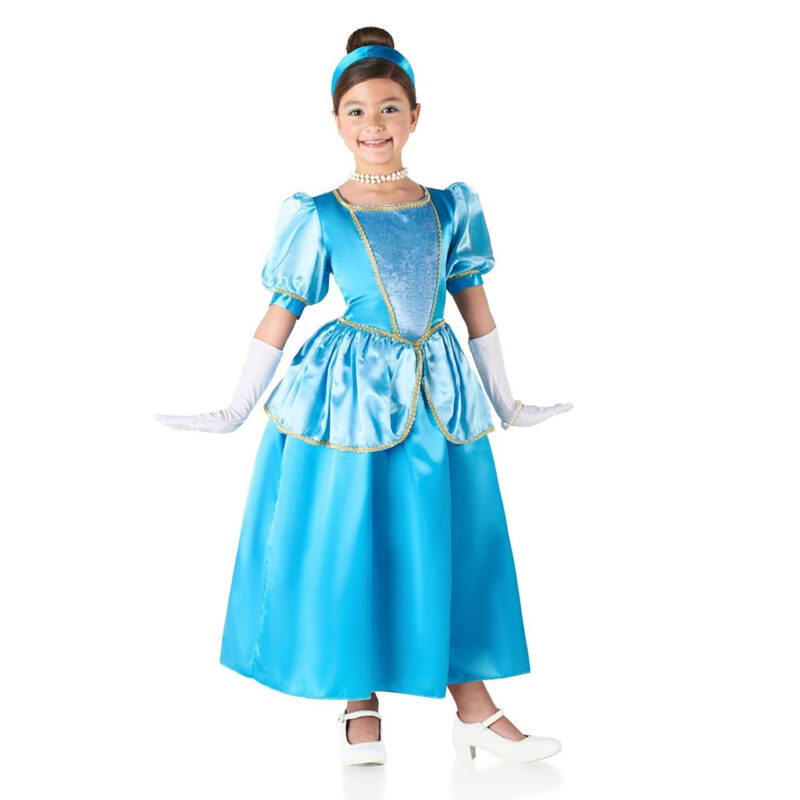 Disfraz de Princesa Azul de Cuento de Niña