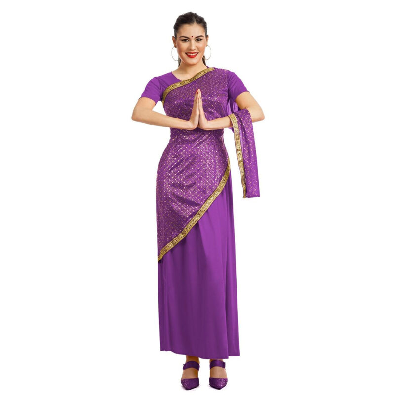 Disfraz de Bollywood Morado Mujer